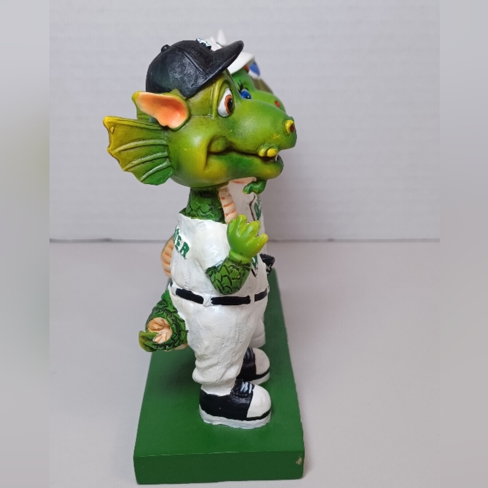 VTG Rare Dayton Dragons Baseball Triple Mascot Figurine Bobblehead Set - Picture 7 of 12